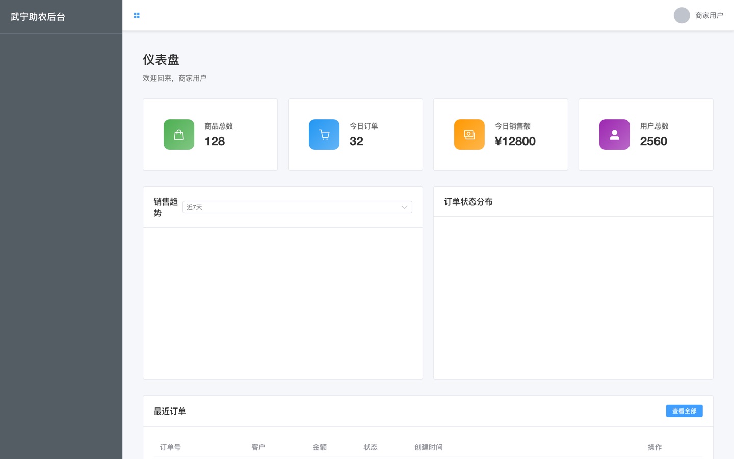 县域助农电商小程序 真机运行截图